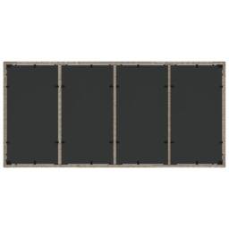 Berkfield Home Garden Table with Glass Top Light Grey 190x90x75 cm Poly Rattan - Size: 190 x 90 x 75 cm - thumbnail 8