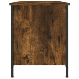 Berkfield Home TV Cabinet Smoked Oak 100x40x50 cm Engineered Wood in Brown - Size: 100 x 40 x 50 cm - thumbnail 5