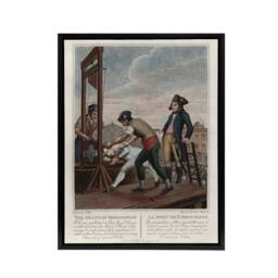 "Artery8 Guillotine Execution of Robespierre Framed Canvas Wall Art Print - Size: W12"" x H16""" - thumbnail 1
