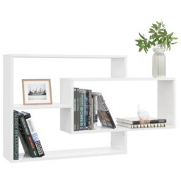 Berkfield Home Wall Shelf High Gloss White 104x20x58.5 cm Engineered Wood - thumbnail 3