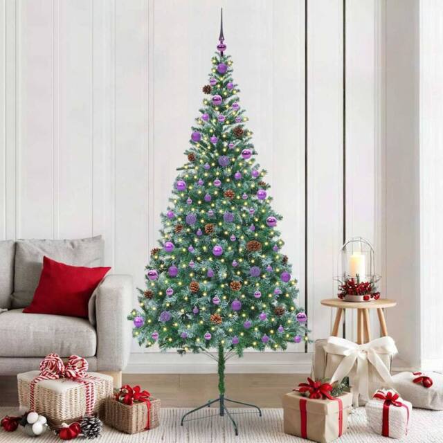 Berkfield Home Artificial Christmas Tree with Stand Green 210 cm PVC & Steel - image 1