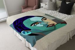 Benjamin Tate Design thoughtful boy Designer Blanket in Natural - Size: 120 cm x 150 cm - thumbnail 4