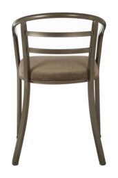 Orsina Industrial Design Armchair With Curved Backrest, Durable Comfortable Foundry Chair For Outdoor Sitting in Brown - thumbnail 4