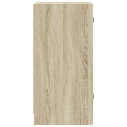 Berkfield Home Side Cabinet with Glass Doors Sonoma Oak 35x37x75.5 cm in Light Brown - thumbnail 7