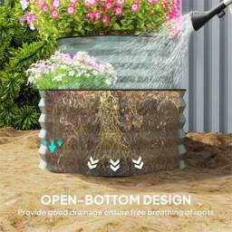 SPETLEK Light Green 2-Tier Galvanised Raised Bed Safety Edging Garden Plant - Size: 1.25kg - thumbnail 5