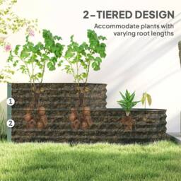 SPETLEK Light Green 2-Tier Galvanised Raised Bed Safety Edging Garden Plant - Size: 1.25kg - thumbnail 6