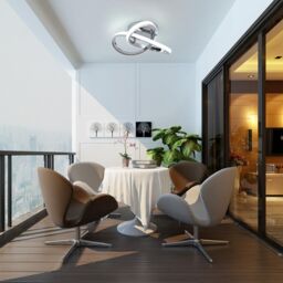 Garwarm Flush Led Mount Chandelier Chrome 20W 6000K in Silver - thumbnail 2