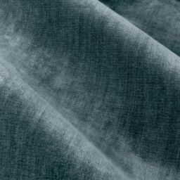 Yard Heavy Chenille Velvet Room Darkening Pencil Pleat Curtain Pair in Blue - Size: 168 cm width x 183 cm drop - thumbnail 4