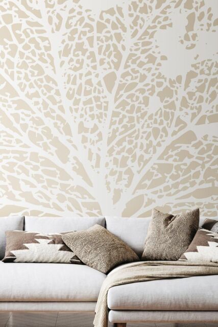Origin Murals Skeleton Leaf Wall Mural in Red - image 1