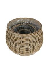 KDMD Onion Baskets with Liners Set of 3 in Brown - thumbnail 6