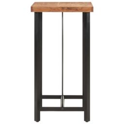 Berkfield Home Bar Table 55x55x107 cm Solid Wood Acacia & Iron in Brown - Size: 55 x 55 x 107 cm - thumbnail 3