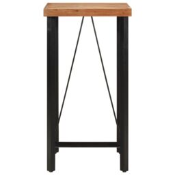Berkfield Home Bar Table 55x55x107 cm Solid Wood Acacia & Iron in Brown - Size: 55 x 55 x 107 cm - thumbnail 2