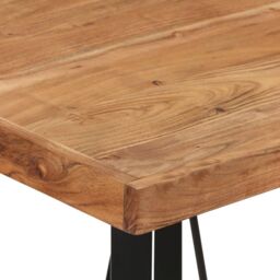 Berkfield Home Bar Table 55x55x107 cm Solid Wood Acacia & Iron in Brown - Size: 55 x 55 x 107 cm - thumbnail 5
