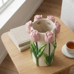 Garden Greatness 3D Pink Tulip Statement Vase - Size: 1 Pack - thumbnail 2
