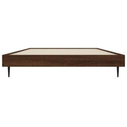 Berkfield Home Bed Frame Brown Oak 100x200 cm Engineered Wood - thumbnail 6