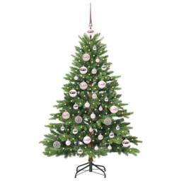 Berkfield Home Artificial Christmas Tree with 150 LEDs Green 120 cm PE & PVC - thumbnail 3