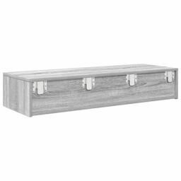 Berkfield Home Wall Shelf with Drawers Grey Sonoma 100x36x19 cm Engineered Wood - Size: 100 x 36 x 19 cm - thumbnail 6