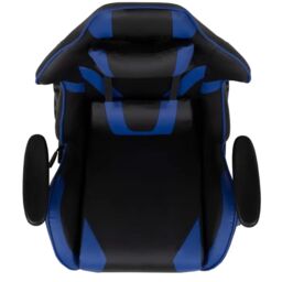 FWStyle Black & Blue Bucket Seat Racer Gaming Chair Faux Leather - thumbnail 3