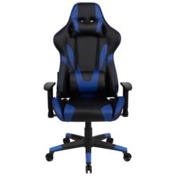 FWStyle Black & Blue Bucket Seat Racer Gaming Chair Faux Leather - thumbnail 4