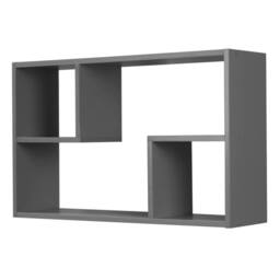 Kelvenix Rectangular Wooden Floating Wall Mounting Shelf Display Unit Storage in Grey - thumbnail 2