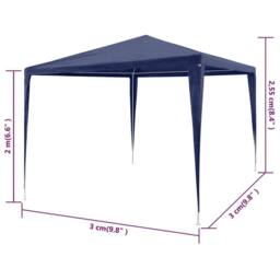 Berkfield Home Partytent 3x3 Blue in Navy - thumbnail 6