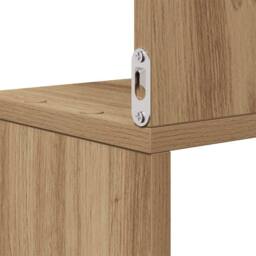 Berkfield Home Wall Corner Shelf Artisan Oak 20x20x127.5 cm Engineered Wood in Brown - thumbnail 7