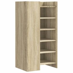 Berkfield Home Shoe Cabinet Sonoma Oak 52x37.5x100 cm Engineered Wood in Brown - thumbnail 6