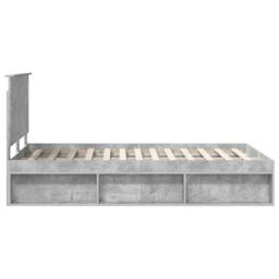Berkfield Home Bed Frame with Headboard Concerte 120 x 200 cm Solid Pine Wood in Grey - thumbnail 8
