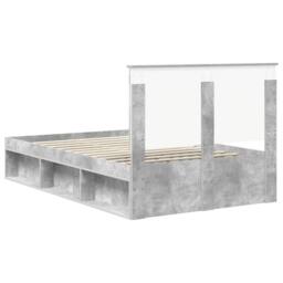 Berkfield Home Bed Frame with Headboard Concerte 120 x 200 cm Solid Pine Wood in Grey - thumbnail 9