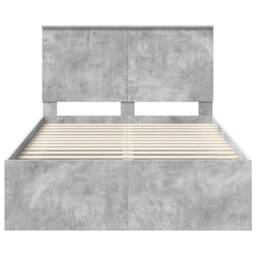 Berkfield Home Bed Frame with Headboard Concerte 120 x 200 cm Solid Pine Wood in Grey - thumbnail 7