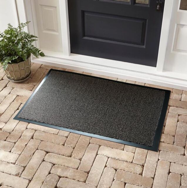 Desire Rugs Non Slip Dirt Trapper Rubber Edged PVC Barrier Door Entrance Mats in Brown - Size: 60 cm x 120 cm - image 1