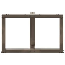 Berkfield Home Coffee Table Legs T-Shaped¬†2 pcs Natural Steel 70x25x(42-43) cm Steel in Black - thumbnail 6