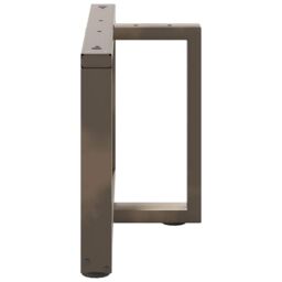Berkfield Home Coffee Table Legs T-Shaped¬†2 pcs Natural Steel 70x25x(42-43) cm Steel in Black - thumbnail 5