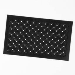 Esselle Reddish Rubber Lattice Mat in Black - Size: 45 cm x 75 cm - thumbnail 2