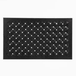 Esselle Reddish Rubber Lattice Mat in Black - Size: 45 cm x 75 cm