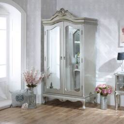 Melody Maison Mirrored Wardrobe & Chest Of Drawers - Tiffany Range in Silver - thumbnail 6