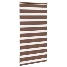 Berkfield Home Zebra Blind Brown 85x100 cm Fabric Width 80.9 cm Polyester - thumbnail 4