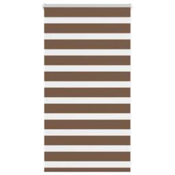 Berkfield Home Zebra Blind Brown 85x100 cm Fabric Width 80.9 cm Polyester - thumbnail 2