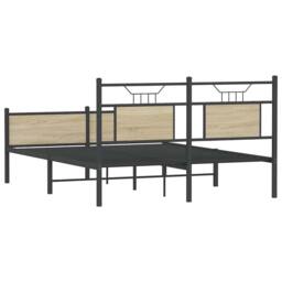 Berkfield Home Durable Bed Frame without Mattress Sonoma Oak 140x200 cm Engineer in Brown - thumbnail 8