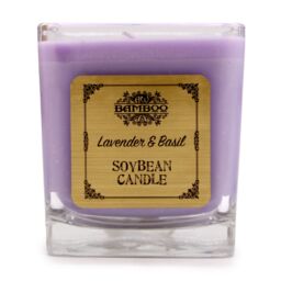 KDMD Soybean Jar Candles - Lavender & Basil in Purple - thumbnail 1