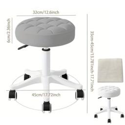 FORGEVIO Grey Salon Chair, Height‑Adjustable Lift for Beauty Salon - thumbnail 2
