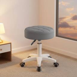 FORGEVIO Grey Salon Chair, Height‑Adjustable Lift for Beauty Salon - thumbnail 3