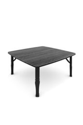 Living and Home 80cm Japanese Square Wooden Folding Table Table for Sitting Tea Room in Black - thumbnail 5