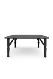 Living and Home 80cm Japanese Square Wooden Folding Table Table for Sitting Tea Room in Black - thumbnail 4