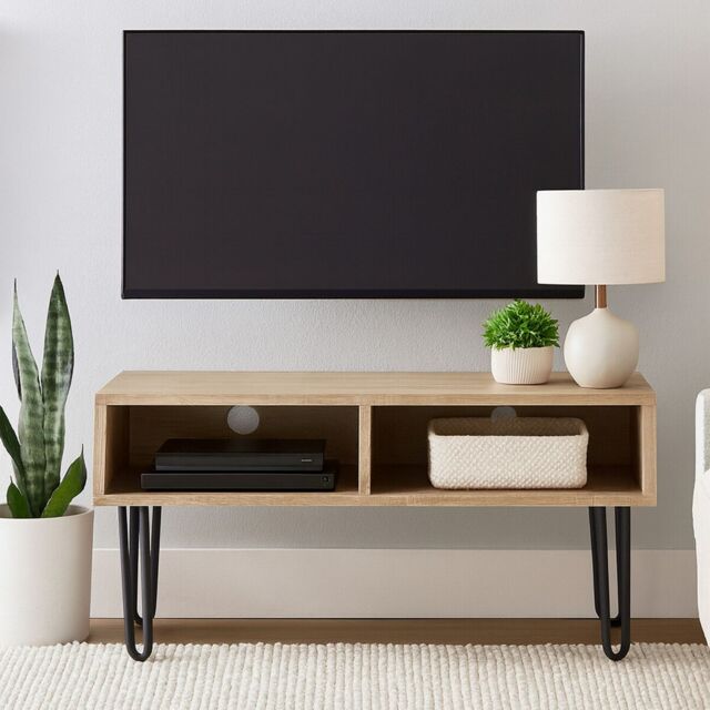 Orsina Sleek Borough Media Unit, Modern Design Wooden TV Unit For Livingroom, Ample Storge TV Cabinet For Bedroom in Brown - image 1