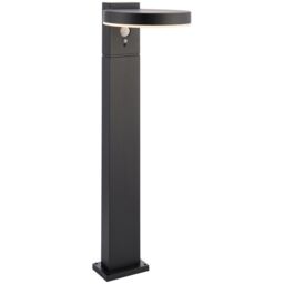 Loops 500mm Outdoor Bollard Post Light - PIR Sensor - Textured Black & White Diffuser - thumbnail 1