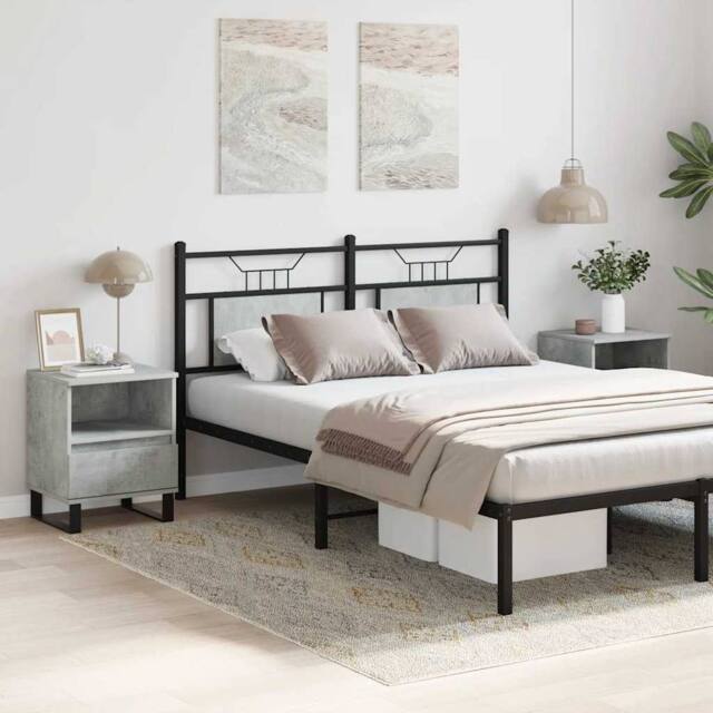 Berkfield Home Modern Bedside Cabinets 2 pcs Concrete Grey 40x35x50 cm Engineere - Size: 40 x 35 x 50 cm - image 1