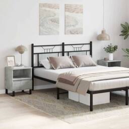 Berkfield Home Modern Bedside Cabinets 2 pcs Concrete Grey 40x35x50 cm Engineere - Size: 40 x 35 x 50 cm - thumbnail 1