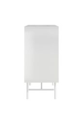Living and Home 6-Drawer Freestanding Striped Storage Cabinet in White - thumbnail 4