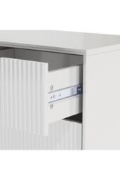 Living and Home 6-Drawer Freestanding Striped Storage Cabinet in White - thumbnail 9
